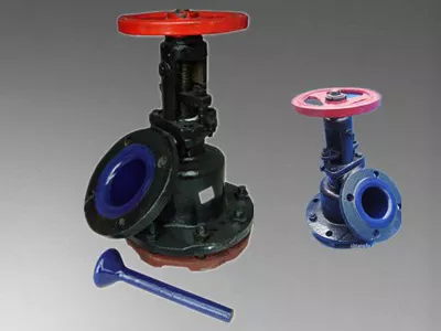 搪玻璃上展放料阀和阀芯